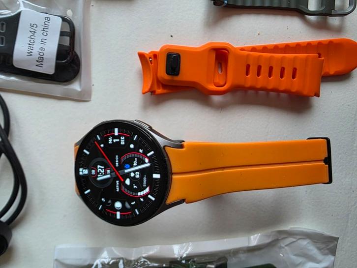 Samsung Galaxy Watch 7 (44 mm) Izgs. incl. 9 bandjes +, Sieraden, Tassen en Uiterlijk, Smartwatches, Zo goed als nieuw, Android