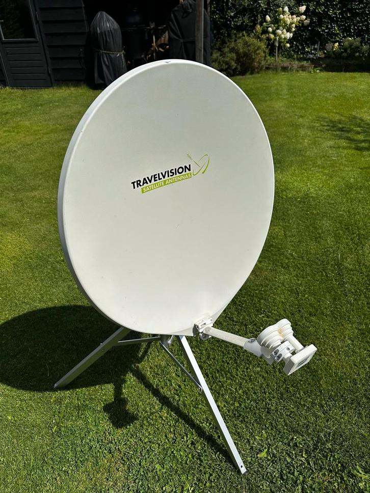 Travelvision 70cm schotel met LNB en statief, Audio, Tv en Foto, Schotelantennes, Gebruikt, (Schotel)antenne, Overige merken, Ophalen of Verzenden