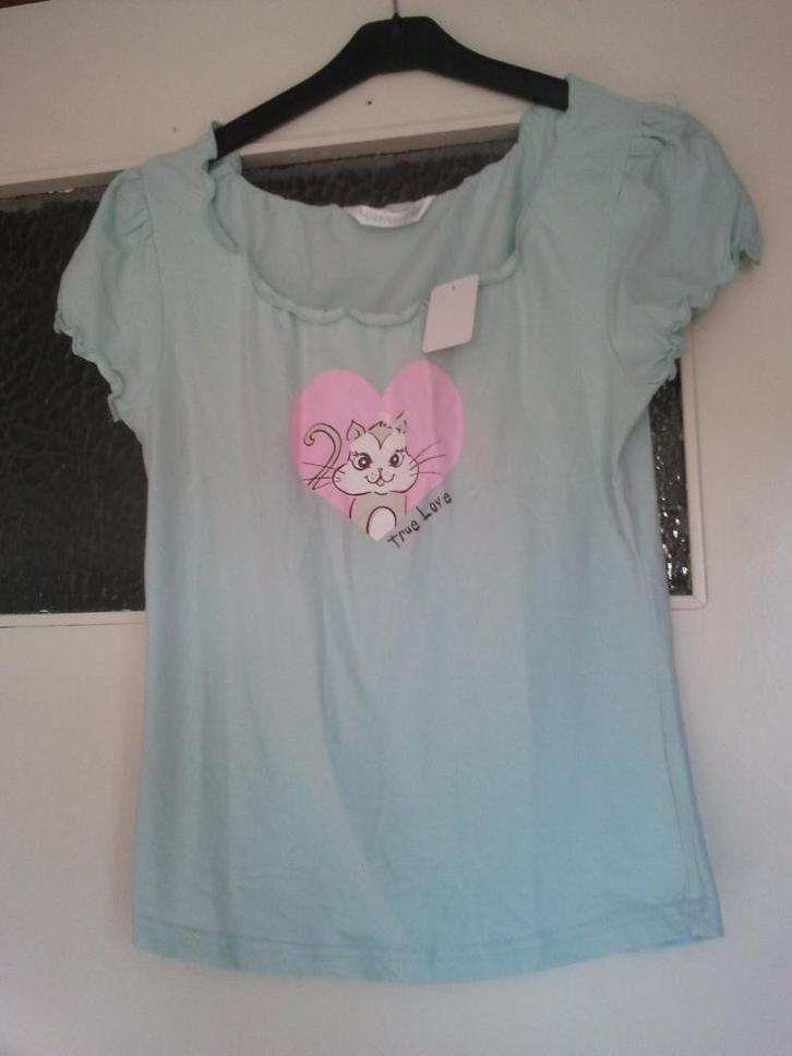 Leuk slaap shirt van Hunkemoller met poes erop S M, Kleding | Dames, Pyjama's, Zo goed als nieuw, Maat 36 (S), Verzenden