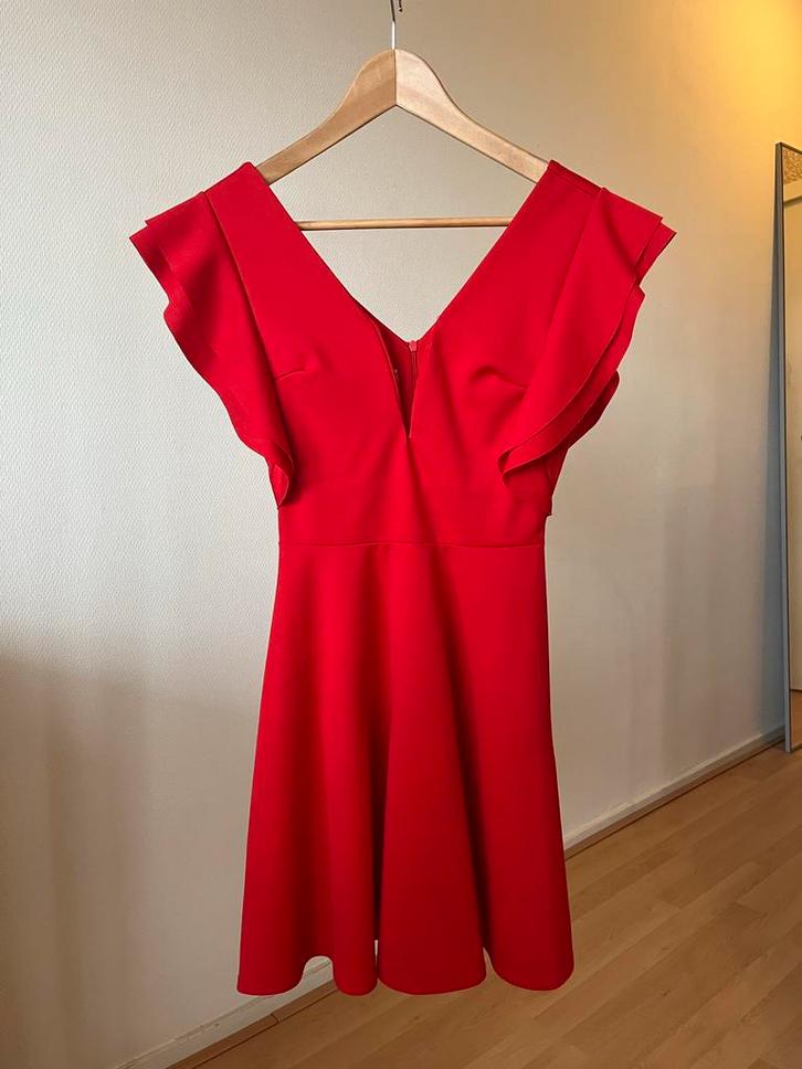 WAL G. cocktailjurk - maat 36, Kleding | Dames, Jurken, Zo goed als nieuw, Maat 36 (S), Rood, Boven de knie, Ophalen of Verzenden