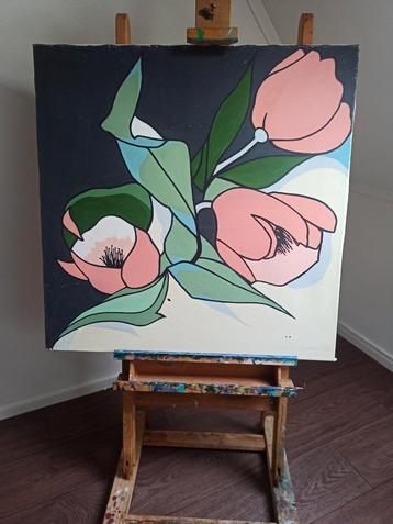 Bloemen Schilderij beschikbaar voor biedingen