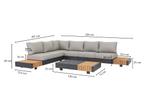 Loungeset Porto KJ Tuinmeubelen Sunproof kussens antraciet, Nieuw, 6 zitplaatsen, Ophalen of Verzenden, Loungeset