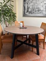 Ronde houten eettafel 120cm in goede staat, Huis en Inrichting, Tafels | Eettafels, Ophalen, Kunststof, 100 tot 150 cm, Rond