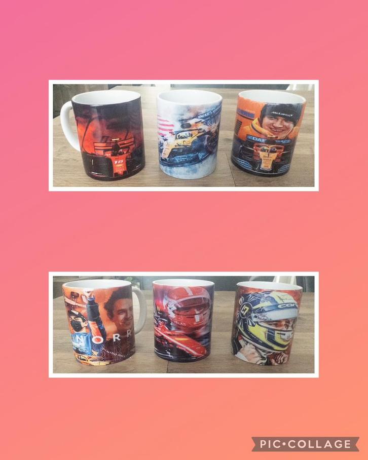 Lando Norris Charles LeClerc Ferrari McLaren mok F1 formule, Huis en Inrichting, Keuken | Servies, Nieuw, Overige typen, Overige stijlen