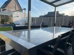 Design tuintafel met aluminium poten - 8 persoons, Ophalen, Gebruikt, Rechthoekig, Aluminium