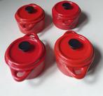 4 stuks TGFF  mini gietijzeren 10cm ovenschalen, Ophalen, Gebruikt