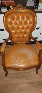 Brocante Chesterfield Stoel, Antiek en Kunst, Antiek | Meubels | Stoelen en Banken, Ophalen of Verzenden