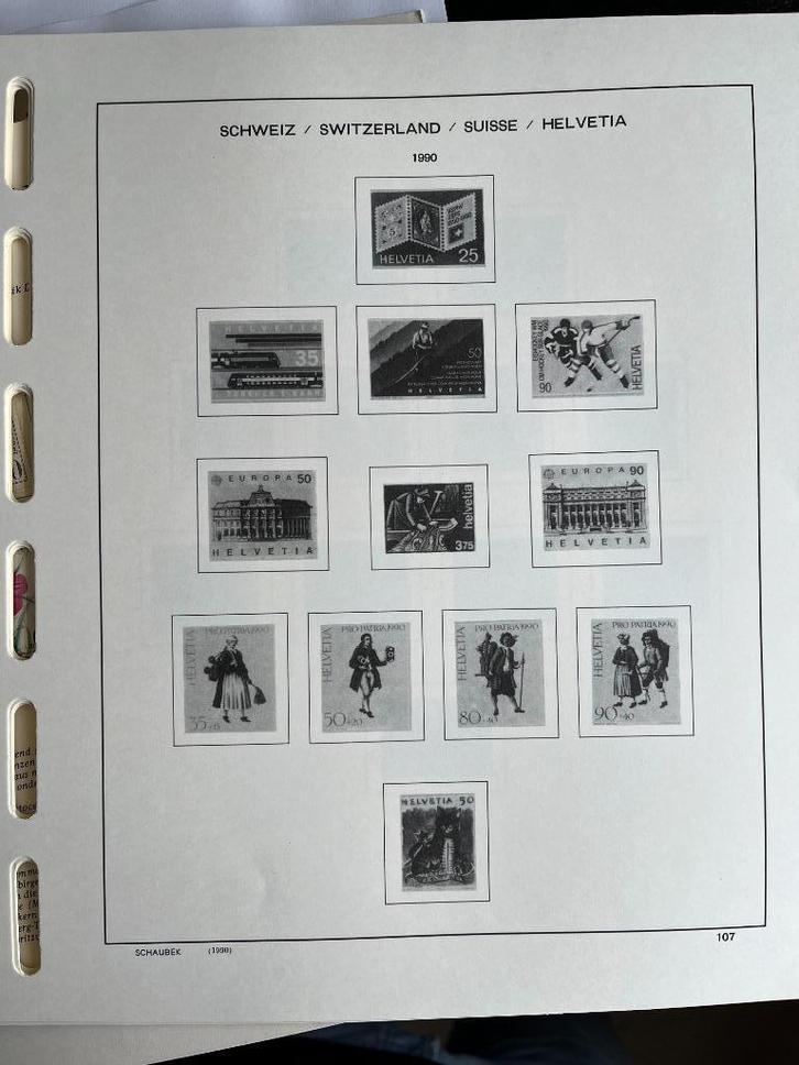 Bladen voor postzegels Zwitserland van Schaubek 1990-1997, Postzegels en Munten, Postzegels | Europa | Zwitserland, Ophalen of Verzenden