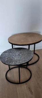 Industriële Bijzettafel Set, Gebruikt, Metaal of Aluminium, 55 tot 75 cm, Ophalen