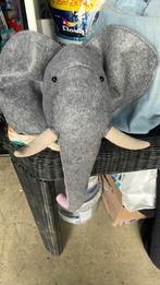 Pluche olifant hoofd, Ophalen of Verzenden, Zo goed als nieuw, Wanddecoratie