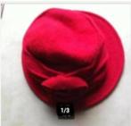 Meisjes mutsje rood 100 % wol, Ophalen of Verzenden, Zo goed als nieuw, Maat 34 (XS) of kleiner, Sjaal