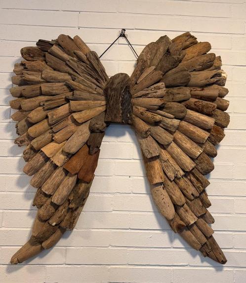Houten vleugels van drijfhout - XL +/- 85cm hoog 80cm breed, Antiek en Kunst, Kunst | Beelden en Houtsnijwerken, Ophalen