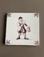 Journaal/nieuwslezer,  antiek tegeltje, Ophalen of Verzenden