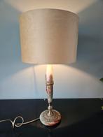 Grote vintage marmer met messing tafellamp / lampvoet, Huis en Inrichting, Lampen | Tafellampen, Ophalen of Verzenden, Gebruikt