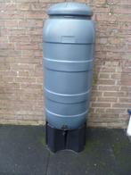 Regenton, antraciet, + kraantje en zwarte voet voor regenton, Ophalen, Kunststof, Met kraantje, 75 tot 150 liter