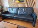 Leren Bank 3 Zits Montel Donkerblauw, Ophalen, Gebruikt, Driepersoons, Rechte bank