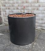 Plantenbak rond antraciet met zilver metaal op 3 wielen mooi, Tuin en Terras, Bloembakken en Plantenbakken, Ophalen, Tuin, Gebruikt
