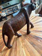 Houten Luipaard Decoratie - Afrikaans Handwerk, Ophalen of Verzenden