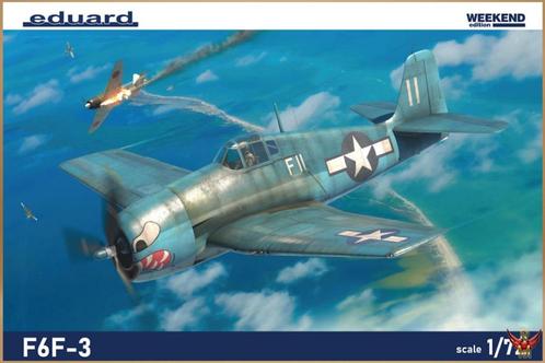 ROWASP | Eduard 1/72 F6F-3 Weekend Edition, Hobby en Vrije tijd, Modelbouw | Vliegtuigen en Helikopters, Nieuw, Vliegtuig, 1:72 tot 1:144
