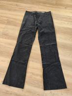 Zwart gestreepte velvet broek - H&M - Maat m, H&M, Zwart, Maat 46/48 (XL) of groter, Ophalen of Verzenden