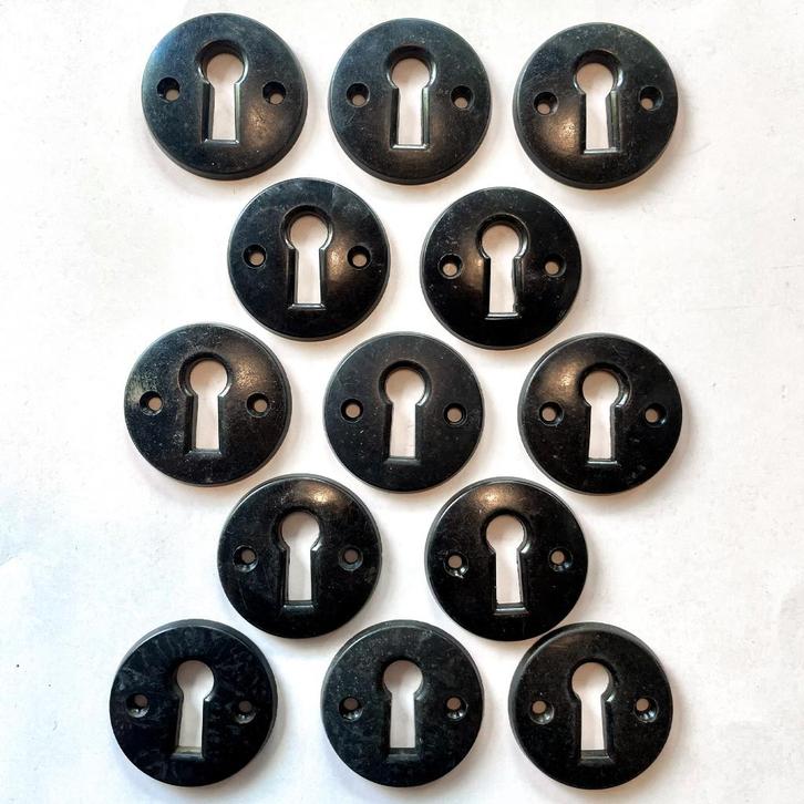 Vintage Philips bakelieten slotplaat, sleutelrozet slotrozet, Doe-het-zelf en Verbouw, Hang- en Sluitwerk, Gebruikt, Overige typen