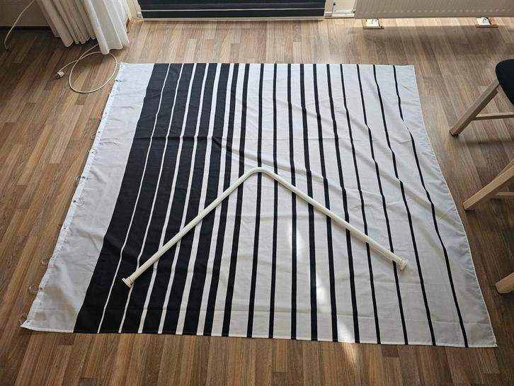 Douche gordijn Inclusief 90x90 ophang beugel, Huis en Inrichting, Badkamer | Badtextiel en Accessoires, Gebruikt, Overige typen