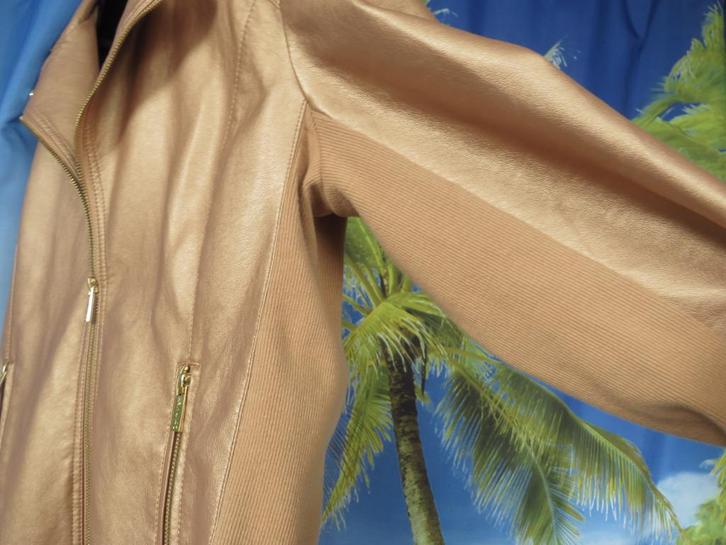 goud faux leather imitatieleren  jas mt L Calvin Klein, Kleding | Dames, Jassen | Zomer, Gedragen, Maat 38/40 (M), Ophalen of Verzenden