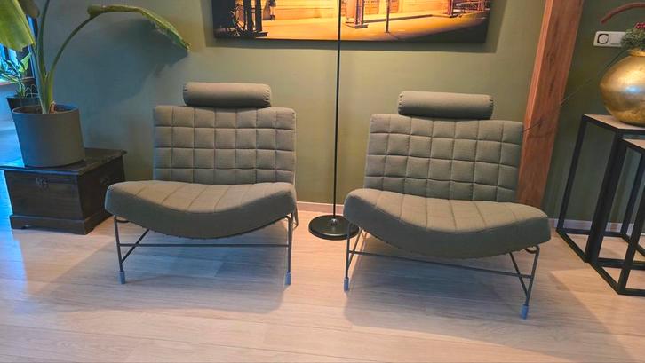Leolux Volare Fauteuils - Jan Armgardt Design, Huis en Inrichting, Stoelen, Twee, Stof, Ophalen
