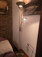 Gouden Leeslamp met Schijnwerper, Huis en Inrichting, Lampen | Vloerlampen, Ophalen, Gebruikt, Metaal, Modern