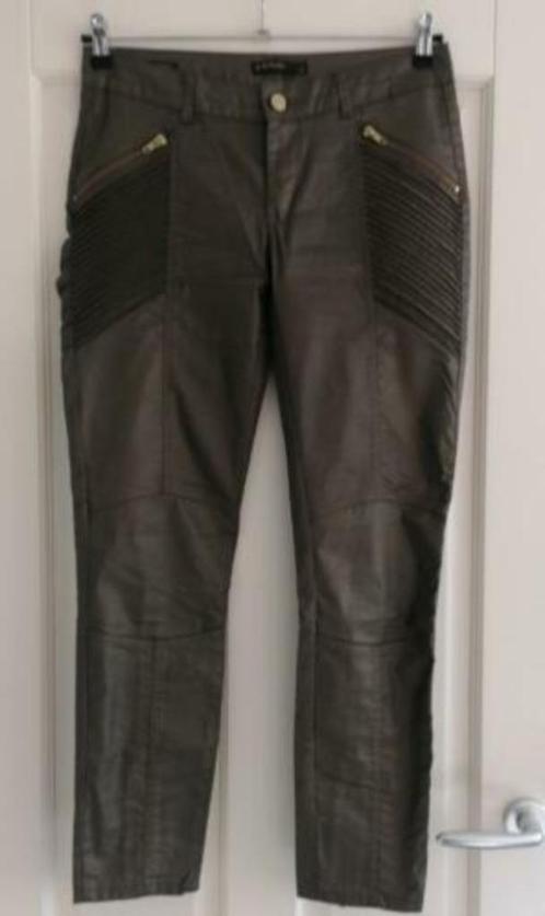 Supertrash skinny broek + coating metallic brons 29 nr 37532, Kleding | Dames, Broeken en Pantalons, Zo goed als nieuw, Maat 36 (S)