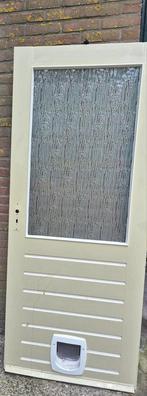 Hardhouten buitendeur, Doe-het-zelf en Verbouw, Ophalen, Gebruikt, 80 tot 100 cm, Buitendeur