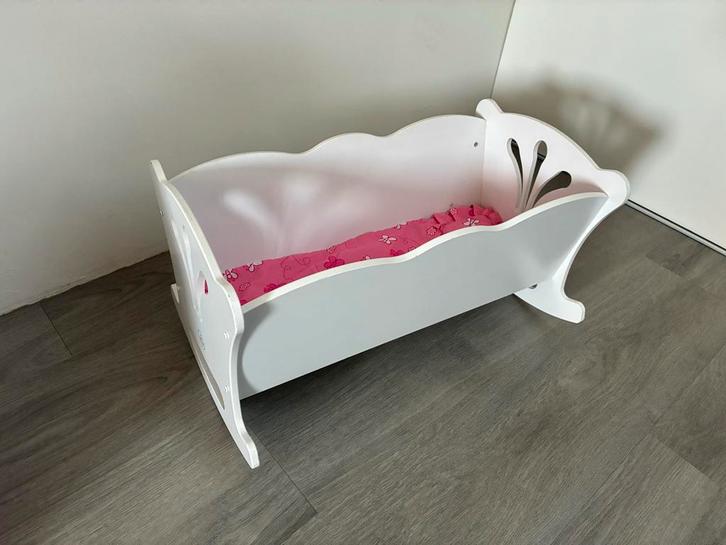 Schommelbedje / Poppenbedje, Kinderen en Baby's, Speelgoed | Poppen, Zo goed als nieuw, Babypop, Ophalen of Verzenden