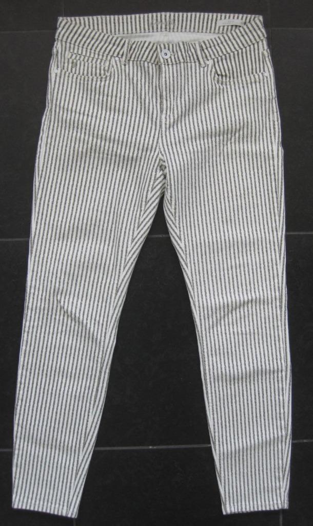 Cotton Club gestreepte broek, Chloe, green army stripe, 32 M, Kleding | Dames, Broeken en Pantalons, Zo goed als nieuw, Maat 38/40 (M)