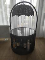 Sfeervolle Manou Rotan Bar met glasplaat en verlichting € 30, Huis en Inrichting, Ophalen, Gebruikt