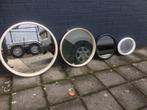 Vintage ronde spiegels. 60, 50, 38 cm, Ophalen of Verzenden, Rond, Minder dan 50 cm, Minder dan 100 cm