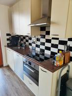 Keramische kookplaat en Afzuiger, Huis en Inrichting, Keuken | Complete keukens, Ophalen, Gebruikt, Geel, Enkelwandige keuken