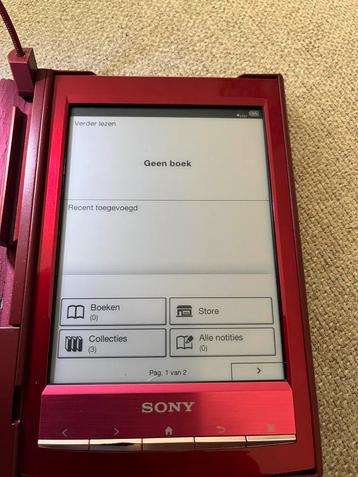 Sony PRS-T1 e-reader incl. Cover met leeslampje beschikbaar voor biedingen