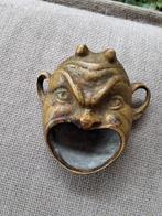 1930 antiek brons wierook brander duivel hoofd, Antiek en Kunst, Ophalen of Verzenden