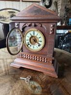 Antieke houten pendule klok, Ophalen of Verzenden