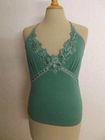 Leuk groen topje met kant van Steps! M beschikbaar voor biedingen