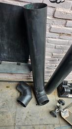 Enkelwandige kachelpijpen, Doe-het-zelf en Verbouw, Buizen en Afvoer, Ophalen of Verzenden, Zo goed als nieuw, Rvs, Minder dan 2 meter