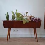 vintage plantenbak teakhout design, Ophalen, Gebruikt, Binnen, 60 tot 100 cm