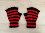 Zwart/rood gestreepte vingerloze handschoenen, Kleding | Dames, Mutsen, Sjaals en Handschoenen, Handschoenen, Gedragen, Ophalen of Verzenden