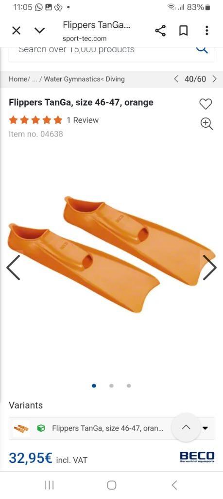 Zwemvliezen, Watersport en Boten, Snorkelen, Gebruikt, Snorkelvinnen, Ophalen