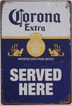 Corona Extra served here bier reclamebord van metaal deco