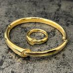 18 karaat gouden armband met ring nieuw, Ophalen of Verzenden, Nieuw, Goud