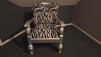 Stoel met zebraprint, Huis en Inrichting, Ophalen, Gebruikt, Stof, 75 tot 100 cm