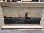 Schilderij met zeilschepen op zee