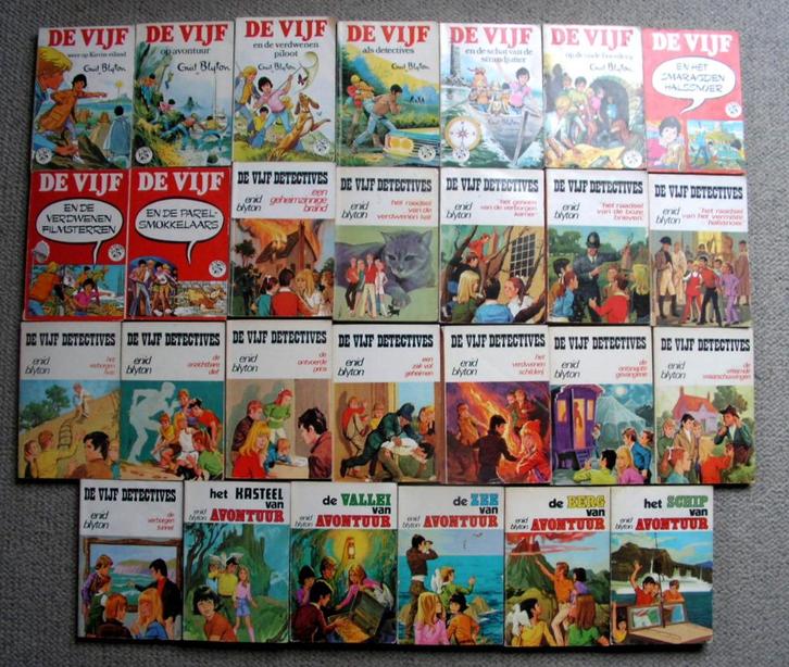 27 boekjes uit De Vijf serie van Enid Blyton gebruikte staat, Boeken, Kinderboeken | Jeugd | 10 tot 12 jaar, Gelezen, Fictie, Ophalen of Verzenden