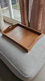 Teak houten dienblad 70 x 50 cm, Huis en Inrichting, Ophalen, Gebruikt, Rechthoekig, Hout